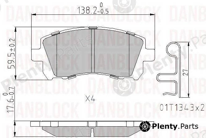 Danblock DB510781 — Brake Pad Set, disc brake
