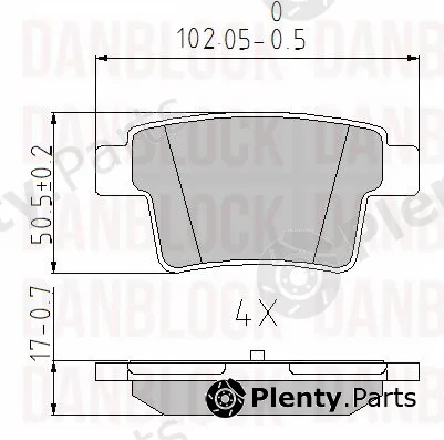 Danblock DB510480 — Brake Pad Set, disc brake