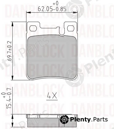 Danblock DB510278 — Brake Pad Set, disc brake