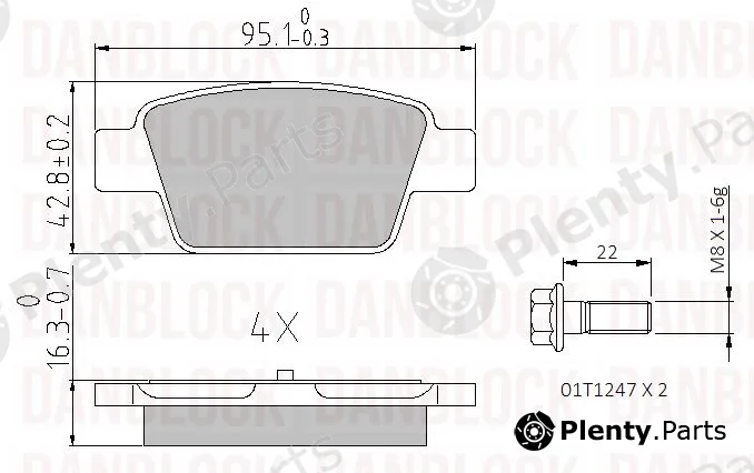 Danblock DB510410 — Brake Pad Set, disc brake
