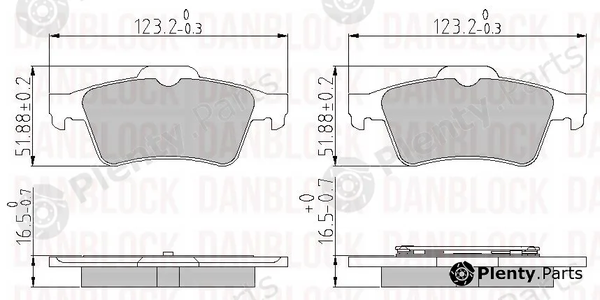 Danblock DB510379 — Brake Pad Set, disc brake