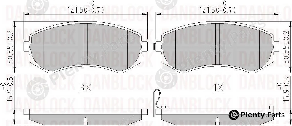 Danblock DB510944 — Brake Pad Set, disc brake