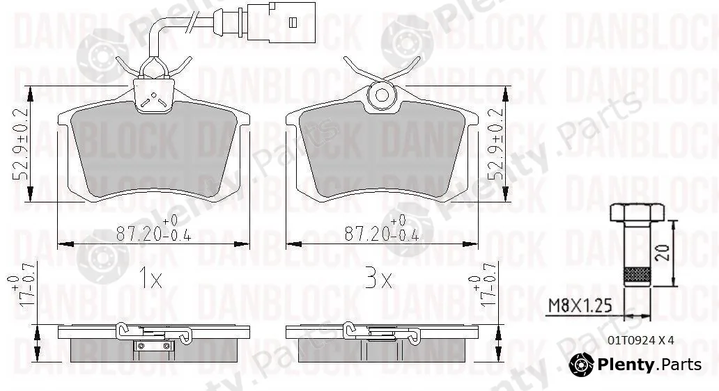 Danblock DB510226 — Brake Pad Set, disc brake
