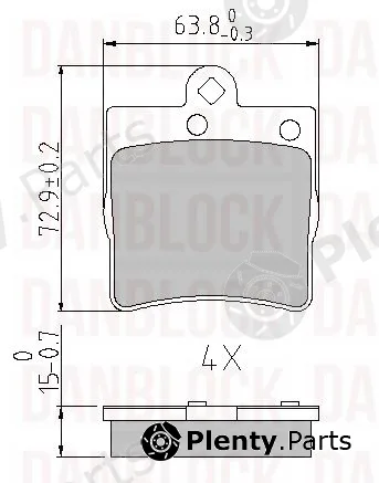 Danblock DB510325 — Brake Pad Set, disc brake