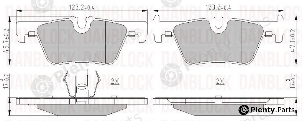 Danblock DB510963 — Brake Pad Set, disc brake