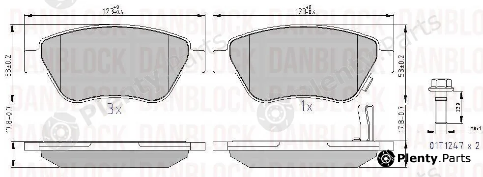 Danblock DB510487 — Brake Pad Set, disc brake