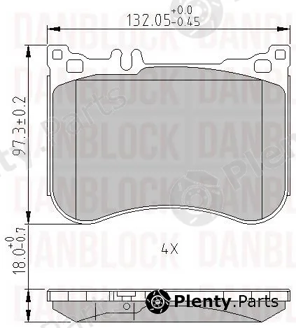 Danblock DB511063 — Brake Pad Set, disc brake