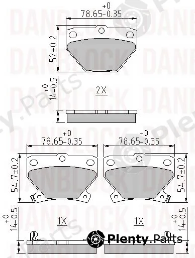 Danblock DB510359 — Brake Pad Set, disc brake