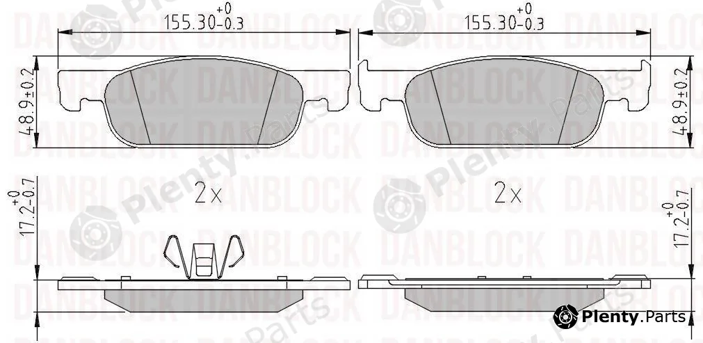 Danblock DB511411 — Brake Pad Set, disc brake