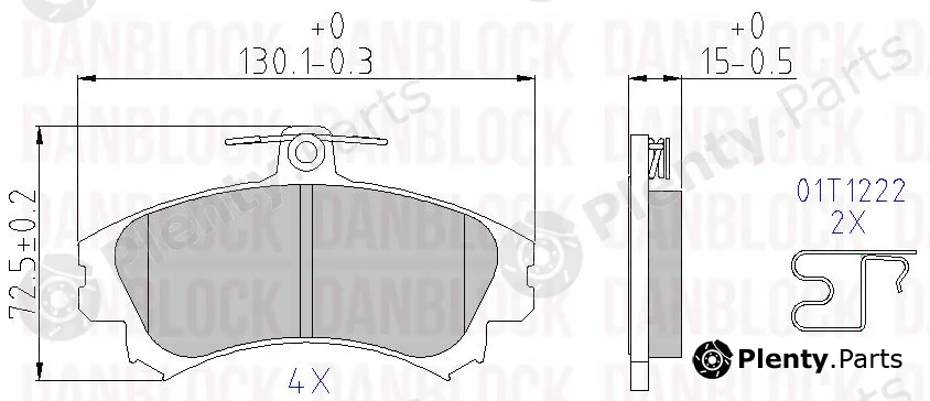 Danblock DB510437 — Brake Pad Set, disc brake