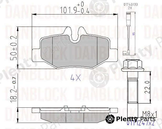 Danblock DB510742 — Brake Pad Set, disc brake