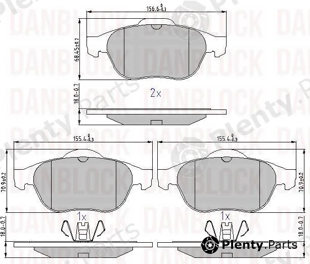Danblock DB510770 — Brake Pad Set, disc brake