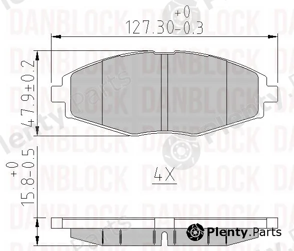 Danblock DB510305 — Brake Pad Set, disc brake