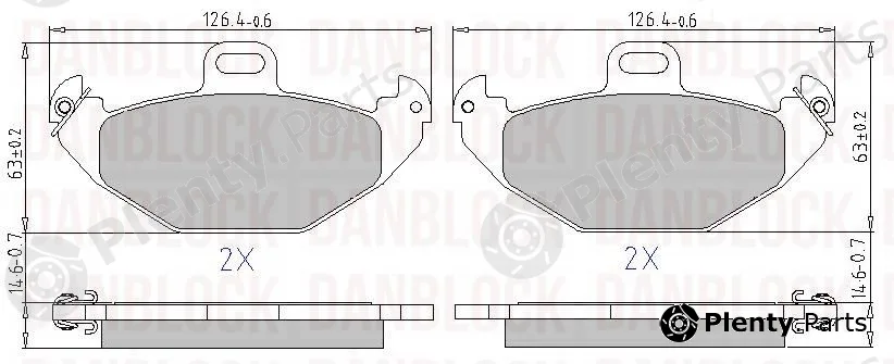 Danblock DB510390 — Brake Pad Set, disc brake