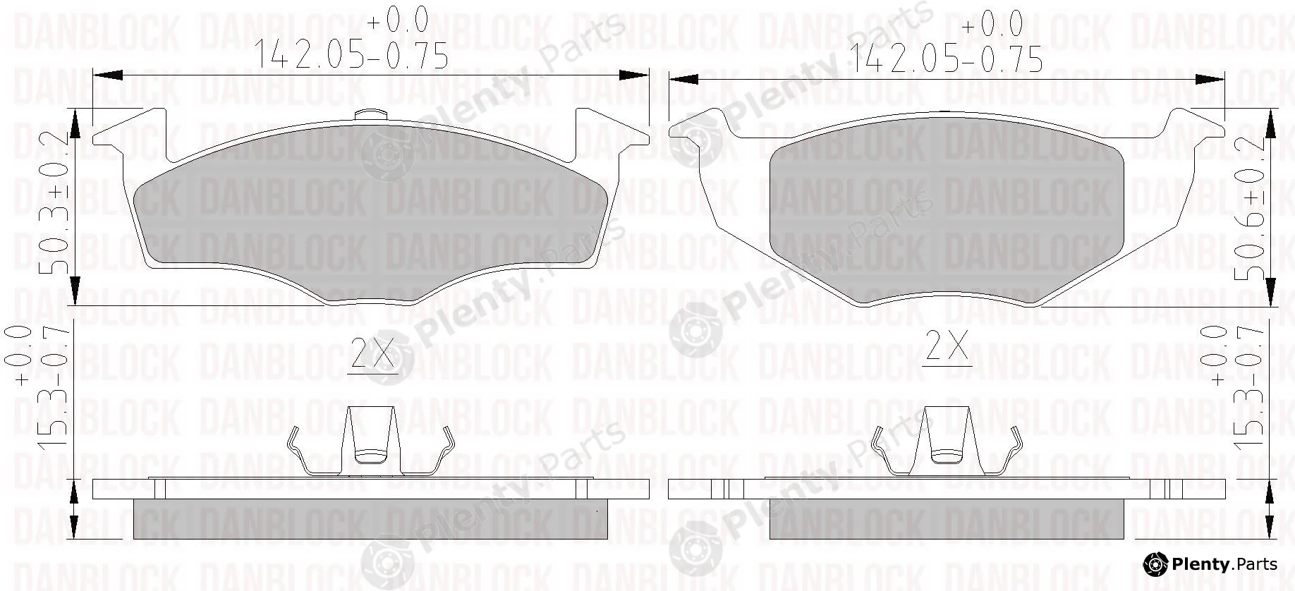 Danblock DB510366 — Brake Pad Set, disc brake