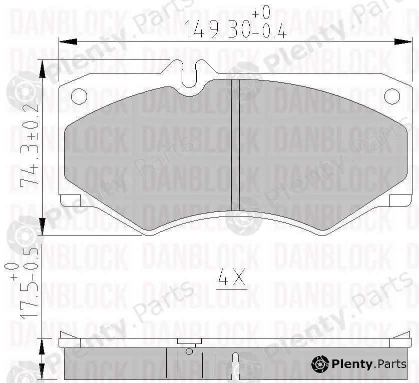Danblock DB510015 — Brake Pad Set, disc brake