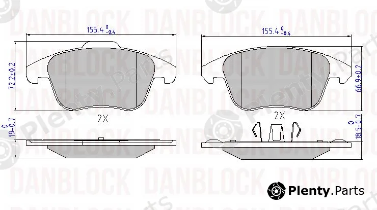Danblock DB510609 — Brake Pad Set, disc brake