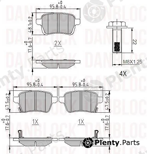 Danblock DB511219 — Brake Pad Set, disc brake