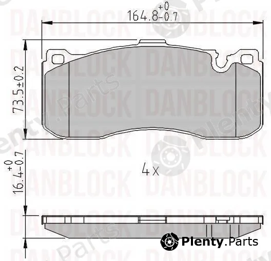 Danblock DB510724 — Brake Pad Set, disc brake