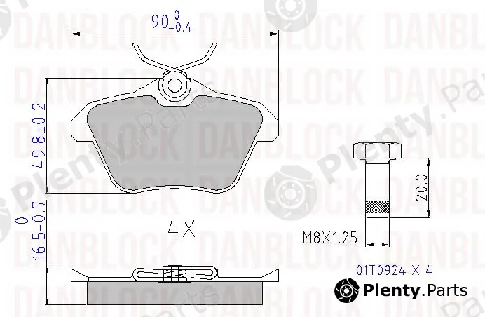 Danblock DB510323 — Brake Pad Set, disc brake