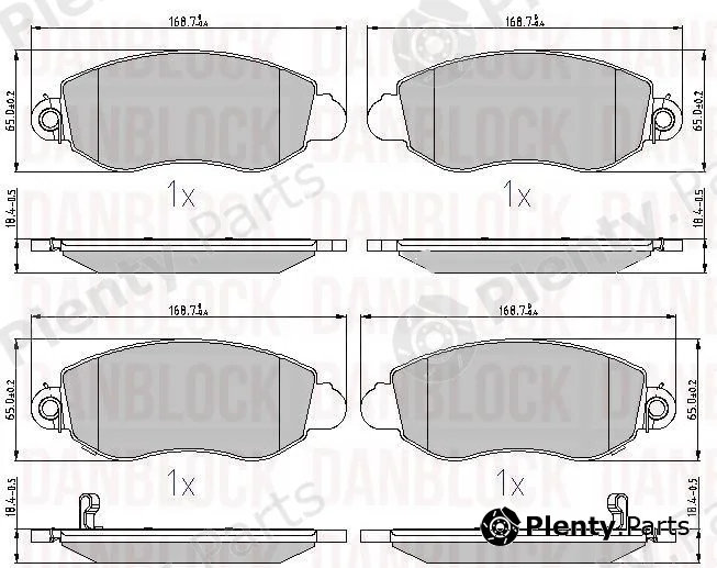 Danblock DB510207 — Brake Pad Set, disc brake