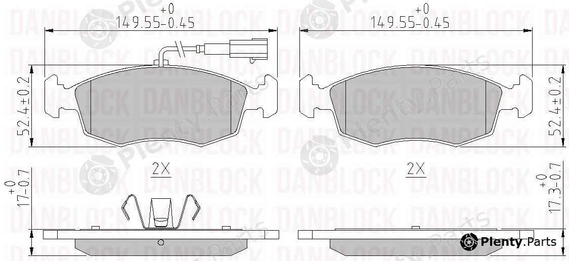 Danblock DB510906 — Brake Pad Set, disc brake