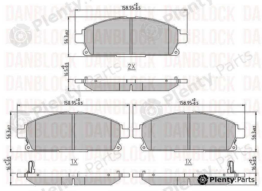 Danblock DB510415 — Brake Pad Set, disc brake