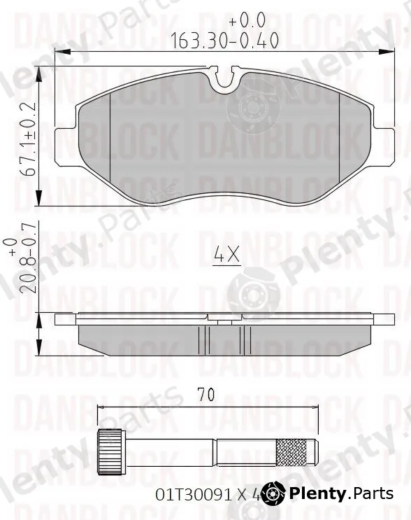 Danblock DB510517 — Brake Pad Set, disc brake