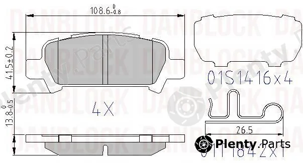 Danblock DB510779 — Brake Pad Set, disc brake