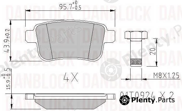 Danblock DB510729 — Brake Pad Set, disc brake