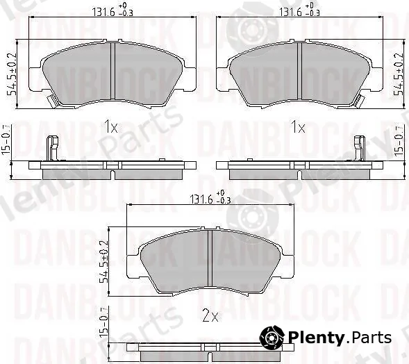 Danblock DB510155 — Brake Pad Set, disc brake