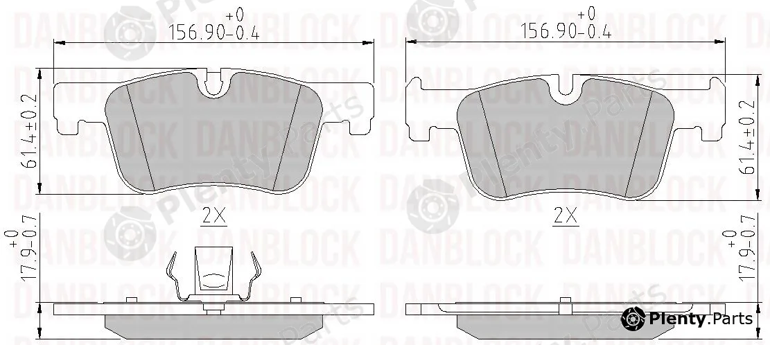 Danblock DB510975 — Brake Pad Set, disc brake