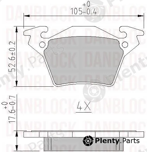 Danblock DB510823 — Brake Pad Set, disc brake