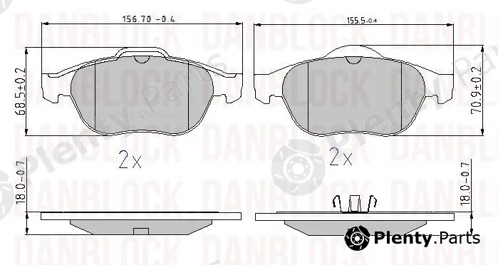 Danblock DB510377 — Brake Pad Set, disc brake