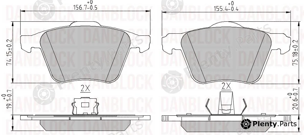 Danblock DB510426 — Brake Pad Set, disc brake
