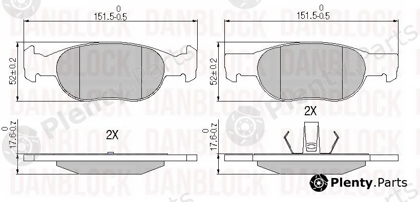 Danblock DB510386 — Brake Pad Set, disc brake
