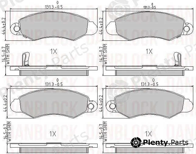 Danblock DB510362 — Brake Pad Set, disc brake