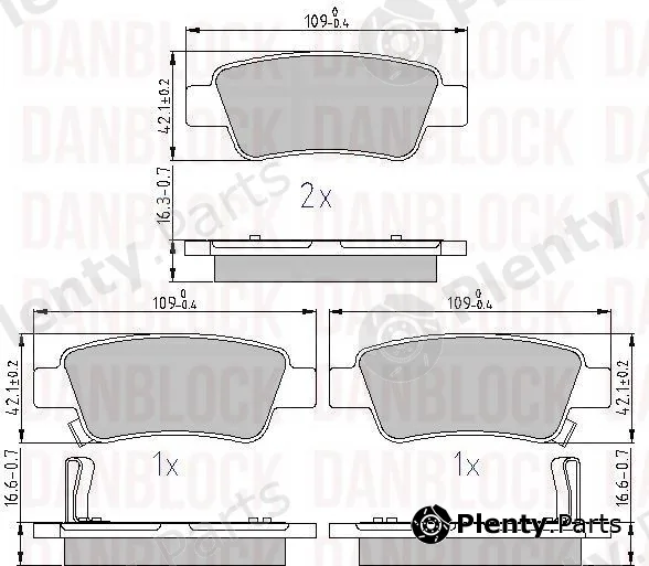 Danblock DB510855 — Brake Pad Set, disc brake