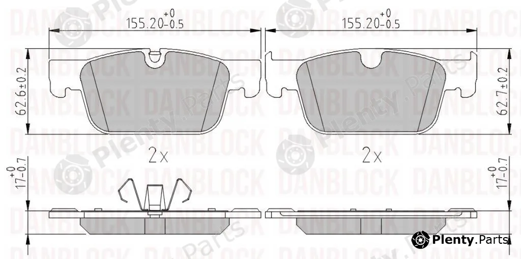 Danblock DB511393 — Brake Pad Set, disc brake
