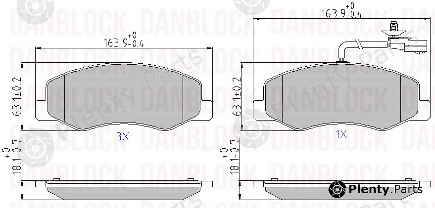 Danblock DB510865 — Brake Pad Set, disc brake