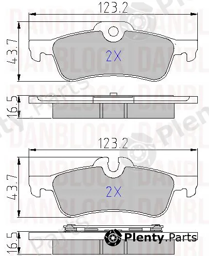 Danblock DB510457 — Brake Pad Set, disc brake