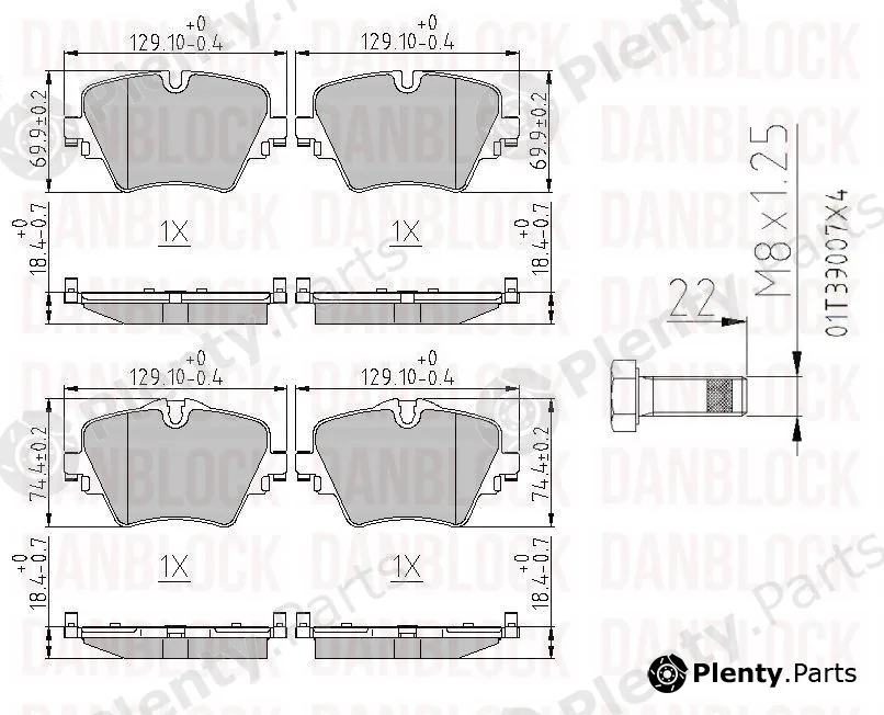 Danblock DB511239 — Brake Pad Set, disc brake
