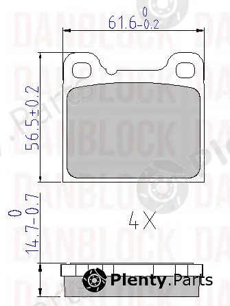 Danblock DB510126 — Brake Pad Set, disc brake