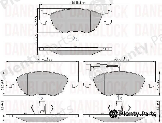 Danblock DB510287 — Brake Pad Set, disc brake