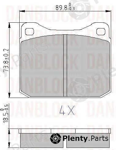 Danblock DB510111 — Brake Pad Set, disc brake