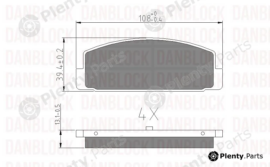 Danblock DB510360 — Brake Pad Set, disc brake