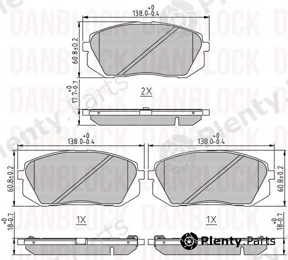Danblock DB510921 — Brake Pad Set, disc brake