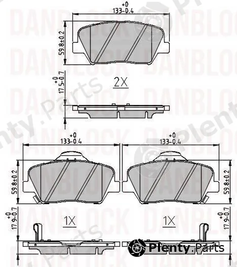 Danblock DB511209 — Brake Pad Set, disc brake