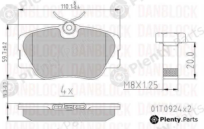 Danblock DB510129 — Brake Pad Set, disc brake