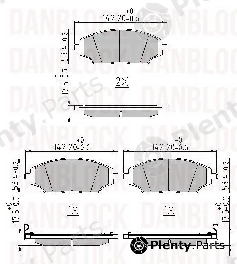Danblock DB511273 — Brake Pad Set, disc brake